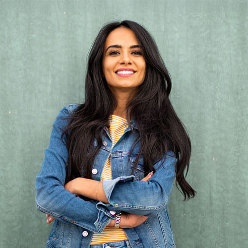 woman with beautiful full hair after MOXI hair restoration treatment