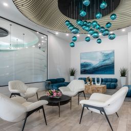 modern interior of NuIQ wellness lounge