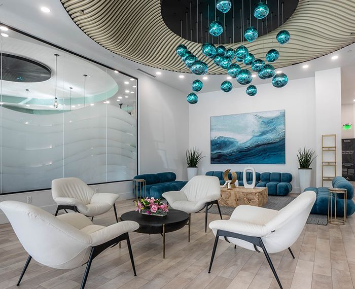 modern interior of NuIQ wellness lounge
