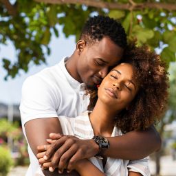 couple embracing each other after sweat reduction with botox treatment for hyperhidrosis