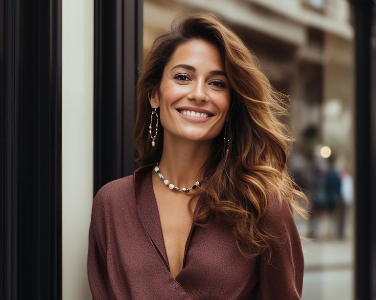 smiling woman with beautiful results from Dysport wrinkle relaxer treatment