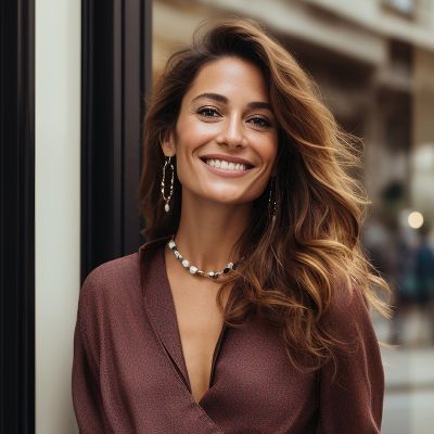 smiling woman with beautiful results from Dysport wrinkle relaxer treatment