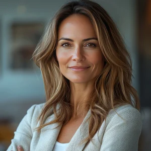 woman with beautiful skin after Glytone Jessner Bright + Clear Peel