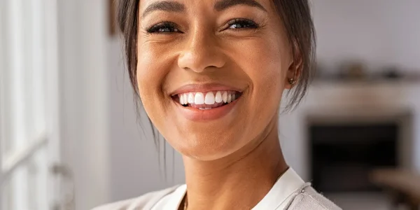 woman with smooth skin after Glytone TCA Resurfacing Peel