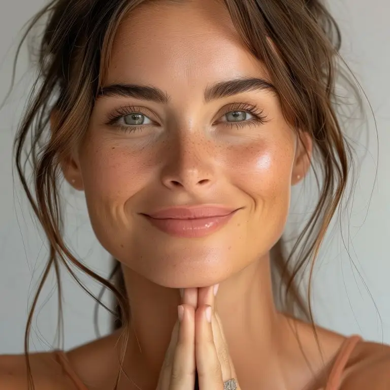 woman with flawless skin after radiesse treatment