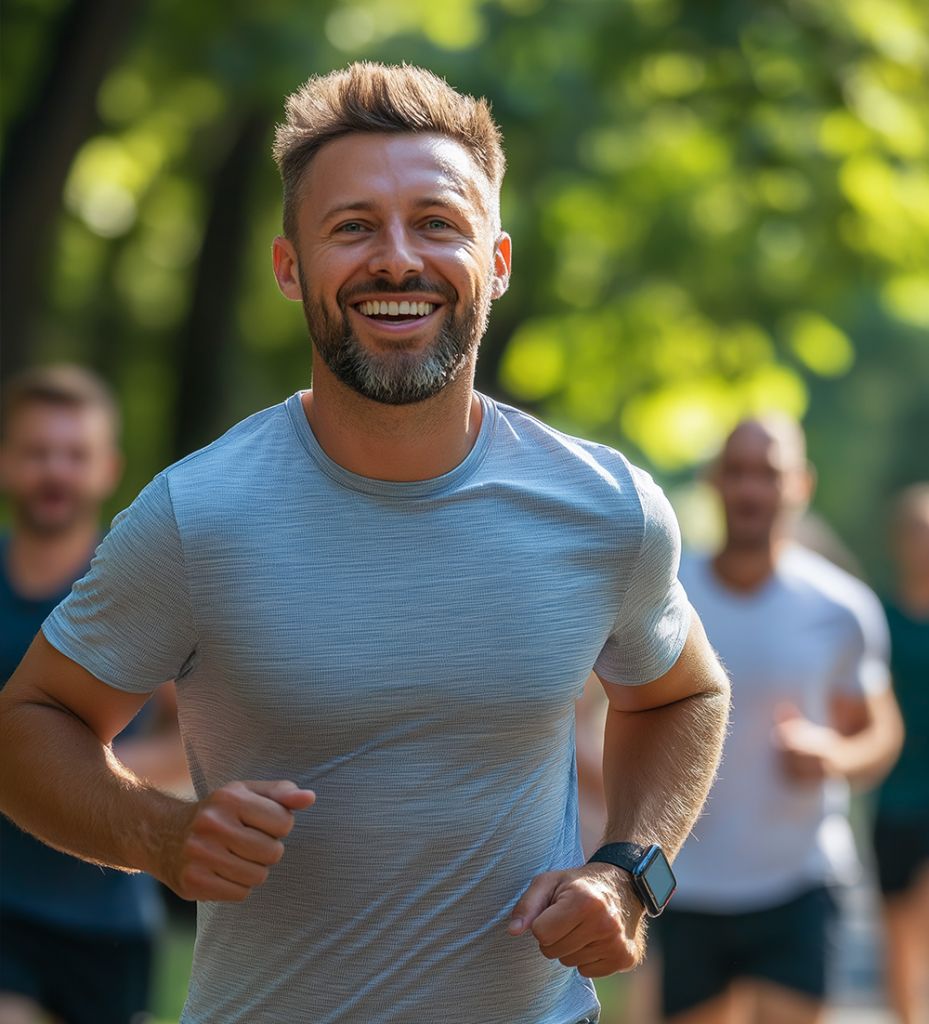 man running after vitamin testing revealed deficiencies