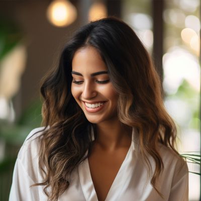 smiling woman with beautiful skin after Zo 3-step peel