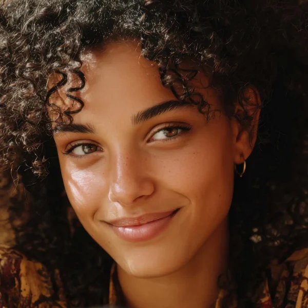 beautiful with beautiful skin from dermaplane facial at NuIQ Cleveland