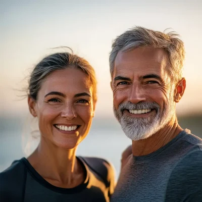 smiling couple from BHRT therapy