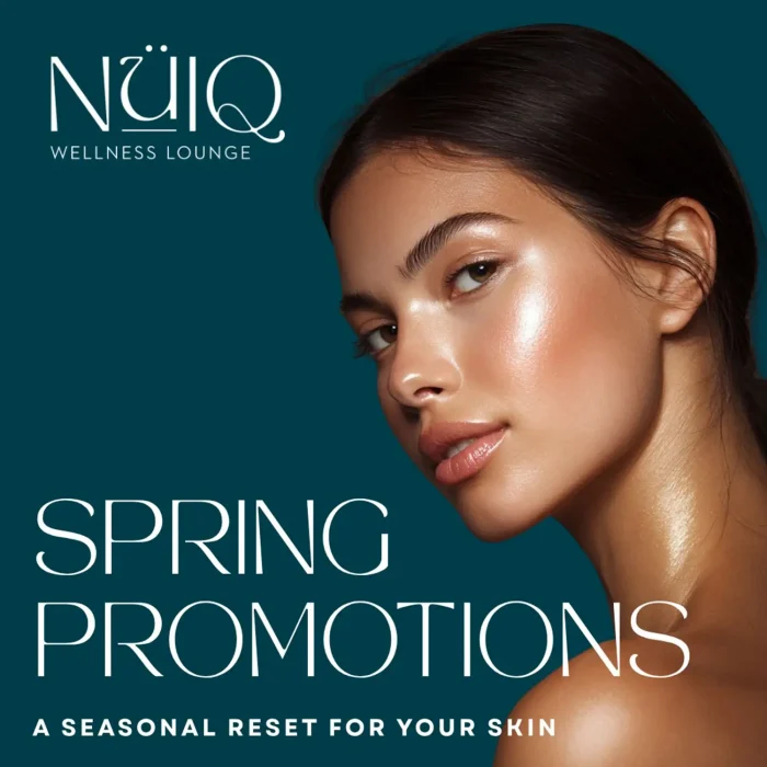 woman with glowing skin from Spring promotions at NuIQ