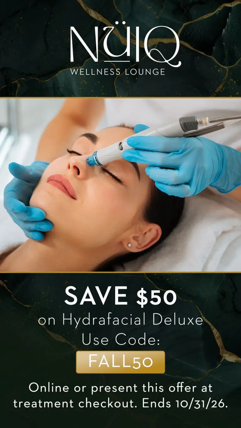 Save $5o on Hydrafacial Deluxe with code FALL50